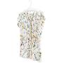 HANGERWORLD 3 White 15.7inch Cotton Padded Cushioned Top Garment Coat Hangers with Embroidered Floral Detail