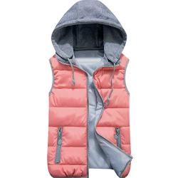 TANLANG Fashion Women Autumn Winter Vest Wadded Jacket Tank Short Warm Coat Logistics Hoodie Cardigan Outwear