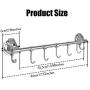 Suction Cup Towel Bar Self-Adhesive Rail Holder Shower Utensil Hook Wall Mounted for Bathroom Kitchen