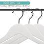 Perfecasa Grade A Solid Wooden Hangers 20 Pack, Suit Hangers, Coat Hangers, Premium Quality Wooden Hangers (Pure White)