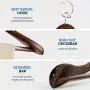 High-Grade Wide Shoulder Wooden Hangers 6 Pack with Non Slip Pants Bar - Smooth Finish Solid Wood Suit Hanger Coat Hanger, Holds upto 20lbs, 360° Swivel Hook, for Dress, Jacket, Heavy Clothes Hangers High-Grade Wide Shoulder Wooden Hangers 6 Pack with Non Slip Pants Bar - Smooth Finish Solid Wood Suit Hanger Coat Hanger, Holds upto 20lbs, 360° Swivel Hook, for Dress, Jacket, Heavy Clothes Hangers