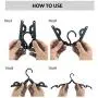 24 Pcs Travel Hangers - Portable Folding Clothes Hangers Travel Accessories Foldable Clothes Drying Rack for Travel (Black) 24 Pcs Travel Hangers - Portable Folding Clothes Hangers Travel Accessories Foldable Clothes Drying Rack for Travel (Black)
