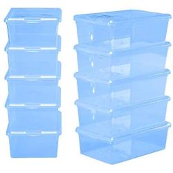 IRIS 6 Quart Modular Storage Box, 18 Pack, Blue