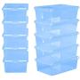 IRIS 6 Quart Modular Storage Box, 18 Pack, Blue