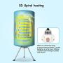 COSTWAY Portable Ventless Laundry Clothes Dryer Heater 900W Electric Folding Indoors Fast Air Dry Hot Drying Machine with Heater for Home & Dorms
