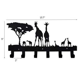 Decorative Coat Hooks Wall Mounted, Cartoon Childrens Hangers, Metal Towel Racks for Bathroom, Dog Leash and Key Holder, Entryway Clothes and Hat Organizer Rack | Giraffe