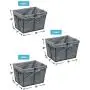 Sorbus Wire Basket Set with Removable Fabric Liner, Rustic Farmhouse Open Home Storage Bins & Decorative Baskets for Shelves in Laundry Room, Bathroom, Kitchen, etc (Gray, Set of 3)