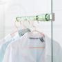 TOPBATHY Wall Mount Clothes Hanger Plastic Drying Rack Multi Function 5 Holes Hook Rod Hanger Holder Closet Organizer for Home Kitchen Bedroom (Green)