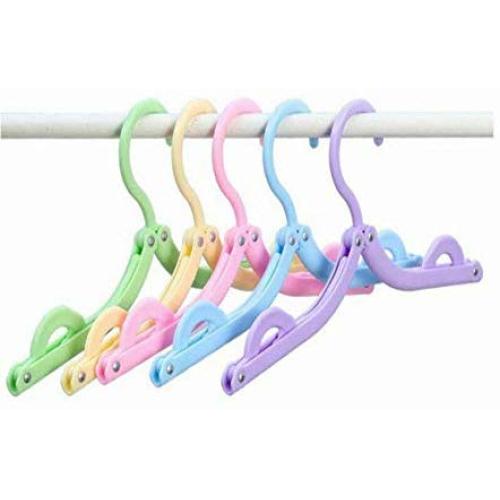 Travel Hangers Folding Clothes Hanger Portable Saving Space Magic Stretch Folding Coat Hanger Home Wardrobe Storage Rack 10pcs Random Color Travel Hangers Folding Clothes Hanger Portable Saving Space Magic Stretch Folding Coat Hanger Home Wardrobe Storage Rack 10pcs Random Color