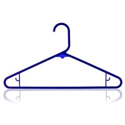 HANGERWORLD 40 Blue 16inch Plastic All Purpose Coat Clothes Garment Pant Skirt Bar Hangers Loop Hooks