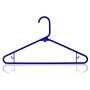 HANGERWORLD 40 Blue 16inch Plastic All Purpose Coat Clothes Garment Pant Skirt Bar Hangers Loop Hooks
