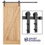 SMARTSTANDARD 6ft Heavy Duty Sturdy Sliding Barn Door Hardware Kit -Smoothly and Quietly -Easy to Install -Includes Step-by-Step Installation Instruction Fit 36" Wide Door Panel (I Shape Hanger) SMARTSTANDARD 6ft Heavy Duty Sturdy Sliding Barn Door Hardware Kit -Smoothly and Quietly -Easy to Install -Includes Step-by-Step Installation Instruction Fit 36" Wide Door Panel (I Shape Hanger)