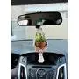 VIEW MIRROR Charm/mini plant hanger with maple barrel beads/rear view mirror accessory/car mirror accessory/cute car hanging accessory VIEW MIRROR Charm/mini plant hanger with maple barrel beads/rear view mirror accessory/car mirror accessory/cute car hanging accessory