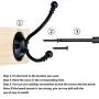 Coat Hooks, Upgrade Version Wall Mounted Hooks Heavy Duty Utility Hooks with Screws Cup Hooks Retro Double Hooks Coat Hooks, Upgrade Version Wall Mounted Hooks Heavy Duty Utility Hooks with Screws Cup Hooks Retro Double Hooks