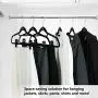 Closet Accessories, Black velvet hangers, ultra slim space saving, notches, tie bar, swivel hook, 25 pack, with bonus 10 matching velvet finger clips Closet Accessories, Black velvet hangers, ultra slim space saving, notches, tie bar, swivel hook, 25 pack, with bonus 10 matching velvet finger clips
