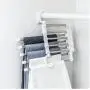 5 in 1 Level Stainless Steel Racks Pants Hanger Clothes Closet Storage Organization Hanging Hanger Closet Organizer 5pcs Random Color