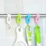 shengyuze Hooks & Hangers 4 Pcs Colorful Windproof Pipe Hanger Clips Laundry Drying Clamps Household Tools for Home - Pink