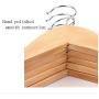 ZSLLO Solid Wood Suit Clothes Hangers 10 Pack Anti-Skid and Windproof 360° Rotating Hook Multi-Function Set Wooden Hanger Standard Hangers