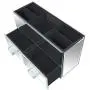 Meetart Home Deluxe Silver Mirror Boxes Organizer Modern Storage For Cosmetic Makeup And Woman Jewelry 2 Drawer Tiered