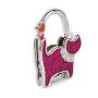 Foldable Table Cat Purse Bag Rhinestone Hanger Hangbag Hook Holder - Fuchsia