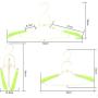 EvaroFly Portable Multipurpose Folding Hanger, Anti-skidding No Trace Storage Clothes Hanger, Household Travel -Yellow 6 Pcs