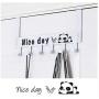 PROGLEAM Holder & Hook, Nice Day Creative Carbon Steel Over The Door Hooks Clothes Coat Hat Towel Hanger Wall Hook, Black