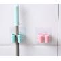 YWT 3 Piece Non-Marking Broom Mop Hanger Bathroom Free Punching Mop Frame Reusable Self-Adhesive Broom Holder Non-Slip Waterproof Wall-Mounted Storage Tool Holder