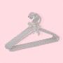 SAASNY 10 Pack Pearl Beaded 40cm Metal Elegant Clothes Coat Garment Trouser Bar Hangers. Ideal for Home and Shops