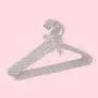 SAASNY 30 Pack Pearl Beaded 40cm Metal Elegant Clothes Coat Garment Trouser Bar Hangers. Ideal for Home and Shops