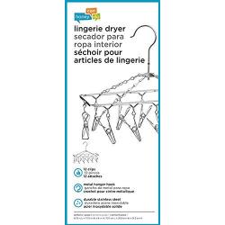 Honey-Can-Do DRY-01102 Clothes Drying Hanger Rack with 12 Clips, Chrome