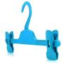 HANGERWORLD 10 Pink Blue White 11inch Kids Plastic Hook Pants Skirt Adjustable Clips Coat Clothes Garment Hangers