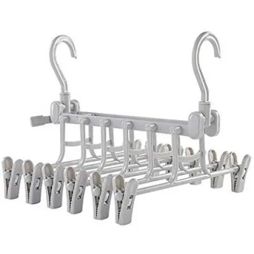 HJYPYJ 6 in 1 Foldable PP Magic Clothes Hanger??with Hooks Rotating Cascading Multi Magic Hanger?? Space Saving Non Slip Hangers?? / Gray / 5 Pcs HJYPYJ 6 in 1 Foldable PP Magic Clothes Hanger??with Hooks Rotating Cascading Multi Magic Hanger?? Space Saving Non Slip Hangers?? / Gray / 5 Pcs