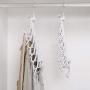 Loouer 6-in-1 Foldable Hanger with Clip Multi-Functional 360° Rotating Hanger Space Saving Cascading Clothes Organizer for Jeans Pants Shirt