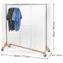 Ruibo Clear Garment Rack Cover Dustproof Clothes Rack Cover with 2 Durable Zipper/Clothing Waterproof Protector (L:71x20x60 inch)