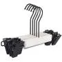 JUMERY-Heavy Duty Clothing Hangers, Multifunctional Classic 5pcs Wooden Skirt Pants Hangers with Adjustable Clips, Sturdy and Durable Suit Pants Clothes Hangers