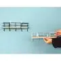 yodaliy Storage Rack Decoration Wall Mounted Kitchen Simple Cloth Hanger with Hook Wooden Iron Shelf Bedroom Office Holder DIY Home