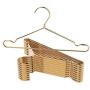 ShinyMax Gold Coat Hangers Standard Clothes Hangers with Notches Decorative Metal Hangers with Bar Non Slip Anti-Rust Heavy Duty Hangers Ideal for Suits Garments Sweater Shirts,10 Pack,42CM