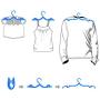 Multifunction kitchen case 5 PCS Portable Folding Multifunctional Clothes Hanger Home Traveling Outdoor Telescopic Anti-skid Magic Drying Clothes Rack, Random Color Delivery，360 degree swivel hoist, e