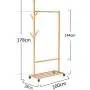 DRWXLPD Floor Coat Rack Hat Clothes Rack Bedroom Furniture Clothes Hanger Simple Indoor Household Wind Resistant Creative Can Be Moved, 100cm