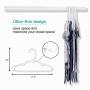 Minnebaby 30 Pack Childrens Tubular Hangers, Heavy Duty White Plastic Hangers with 6 Pcs Baby Closet Dividers for Kids and Baby Clothes