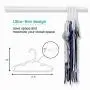 Minnebaby 30 Pack Childrens Tubular Hangers, Heavy Duty White Plastic Hangers with 6 Pcs Baby Closet Dividers for Kids and Baby Clothes