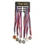 Сustom hanger for medals with text or name made by hand from wood for sports awards