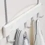 Over The Door Storage Rack, Heavy-Duty Organizer Hooks Hanger for Clothes, Coats, Hats, Towel, Bag, Robe (White) Over The Door Storage Rack, Heavy-Duty Organizer Hooks Hanger for Clothes, Coats, Hats, Towel, Bag, Robe (White)