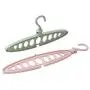 ASOBIMONO Space Saving Hangers, 9 in 1 Foldable Plastic Clothes Hangers Swivel Hook, Cascading Multi-Functional Magic Hanger Heavy Duty Pink for Closet Skirts or Pants, Kids Clothes (White, 14.17")