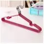 10pcs Random Color 40cm Non-Slip Metal Shirt Trouser Hook Hanger PVC Plastic and High Manganese Steel Hangers for Clothes Racks Decoration