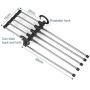 5pcs Random Color Portable 5-in-1 Clothes Hanger Clothing Organizer Multi-Function Stainless Steel Pants Hanger Holder Rack Hangers for Clothes