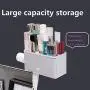 Wall-mounted hair dryer rack, non-drilled self-adhesive hair dryer storage rack compatible with most hair dryers (gray) styling tool storage basket, cosmetic storage box, mobile phone holde Wall-mounted hair dryer rack, non-drilled self-adhesive hair dryer storage rack compatible with most hair dryers (gray) styling tool storage basket, cosmetic storage box, mobile phone holde
