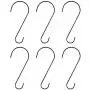 Black Stainless Steel S Hooks, Metal Plant Hangers (12 Inches, 6 Pack) Black Stainless Steel S Hooks, Metal Plant Hangers (12 Inches, 6 Pack)
