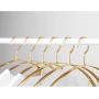 Metal Hangers for Clothes Dressing Strong Package 10 Cromado, antirust, Antiskid, Save Space, Gold 42 cm