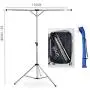 REDHOT Stainless Steel Portable Tripod Hanger Stand Clothes Drying Rack Collapsible Garment Racks Foldable Standing Laundry Racks for Drying Clothes-C 94x15cm(37x6inch)